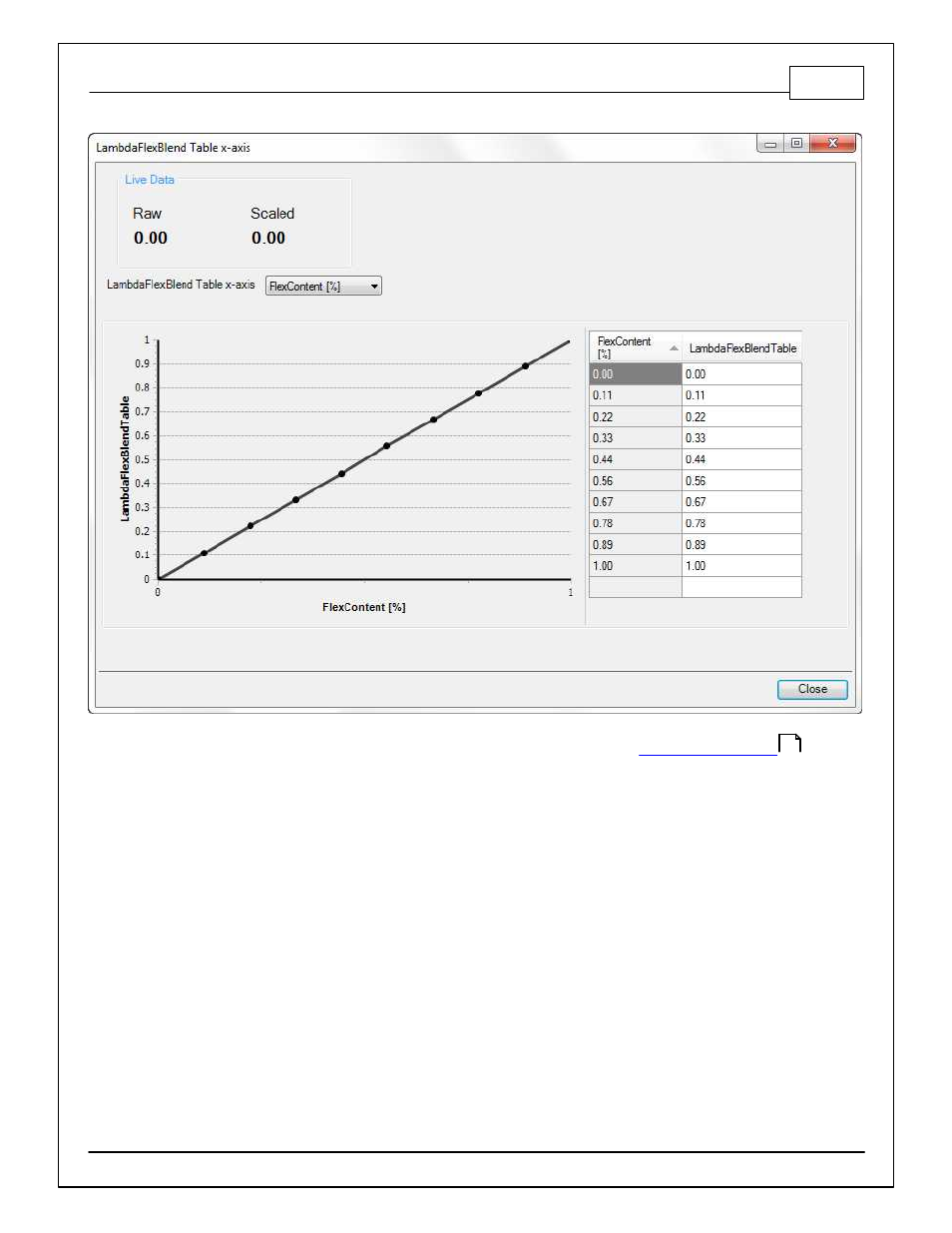 Lambdaflexblend table x-axis | AEM 30-71XX Infinity Stand-Alone Programmable Engine Mangement System Full Manual User Manual | Page 195 / 408