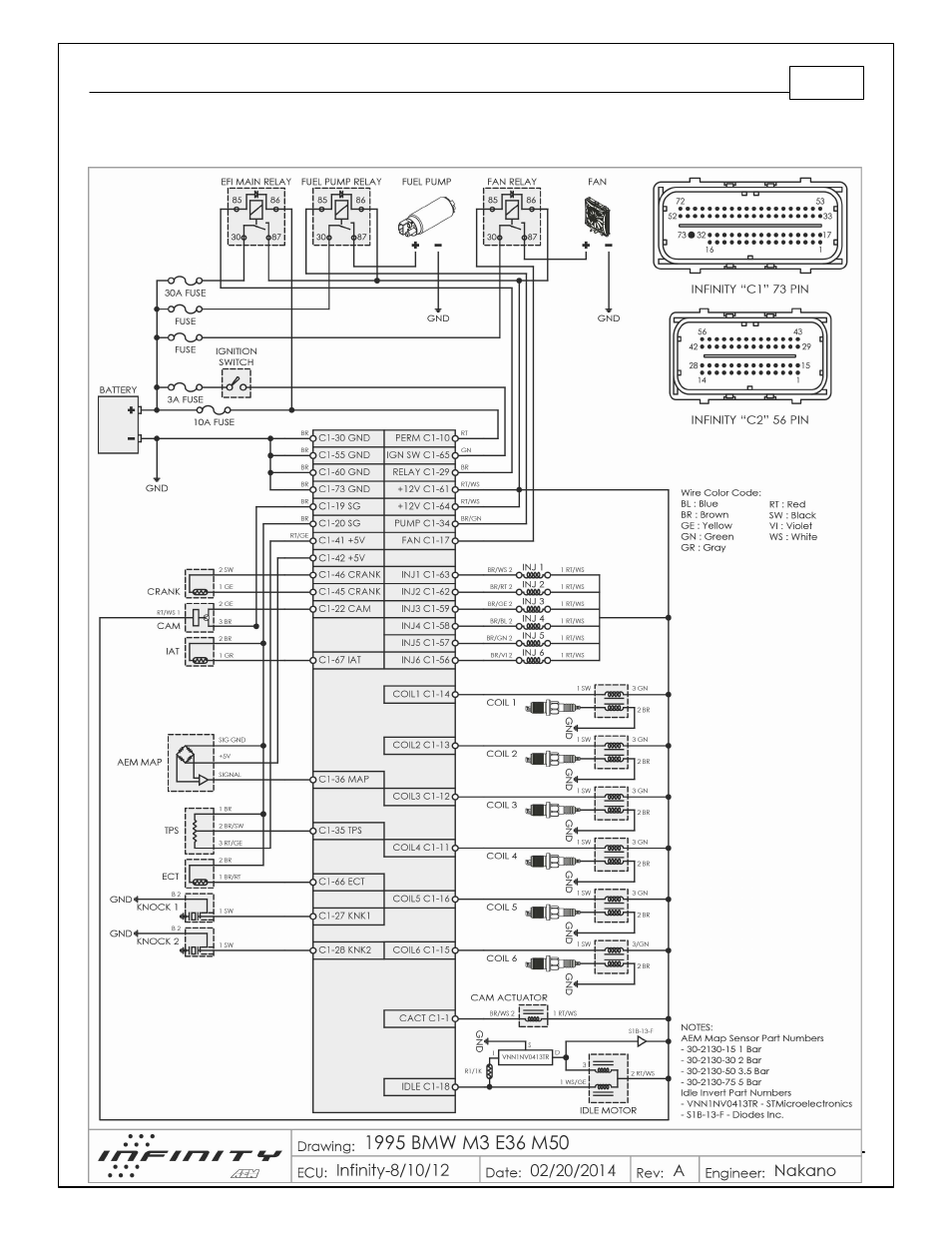 95 bmw e36 m3, infinity-8/10/12 | AEM 30-71XX Infinity Stand-Alone Programmable Engine Mangement System Full Manual User Manual | Page 381 / 408