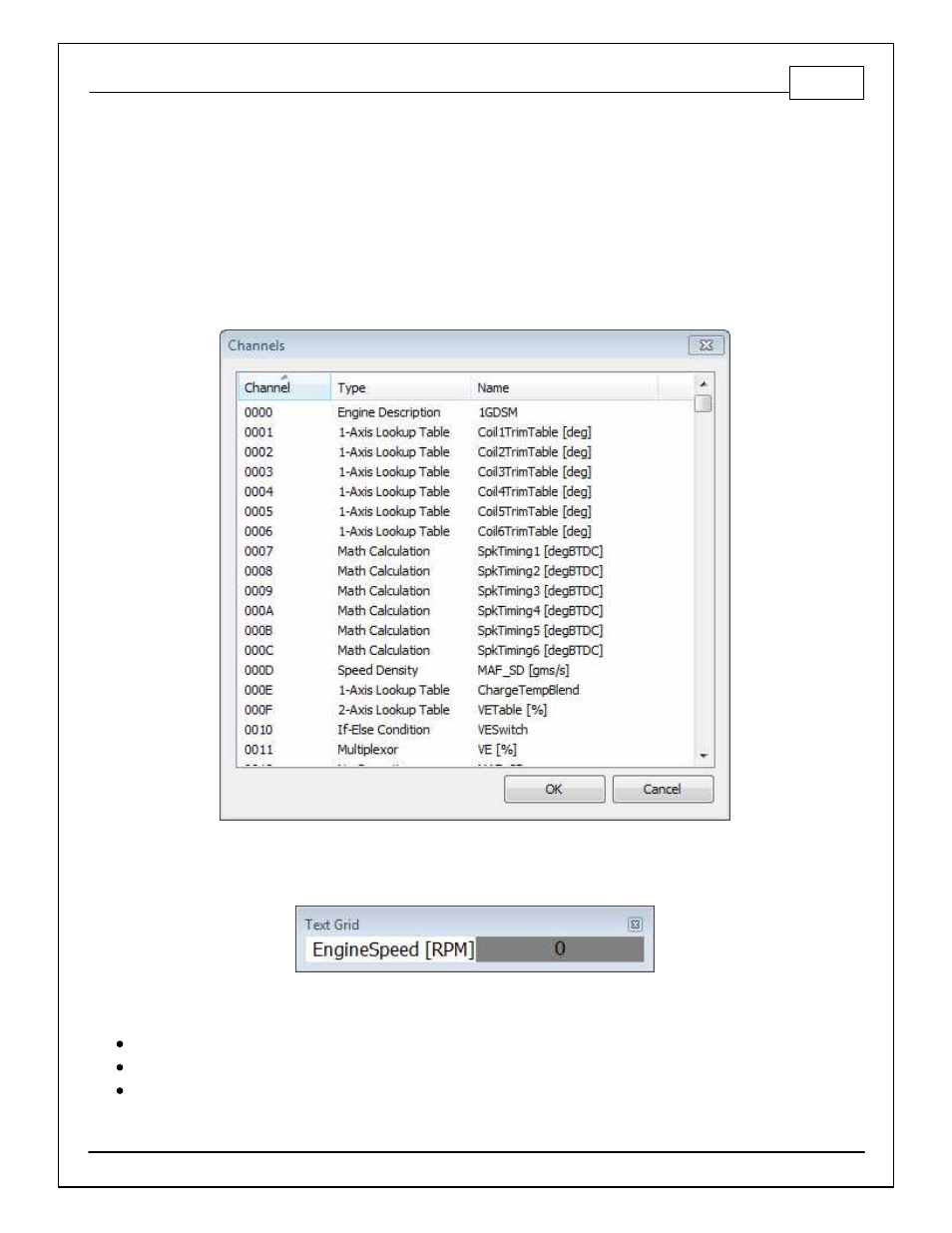 Text grid | AEM 30-71XX Infinity Stand-Alone Programmable Engine Mangement System Full Manual User Manual | Page 55 / 408