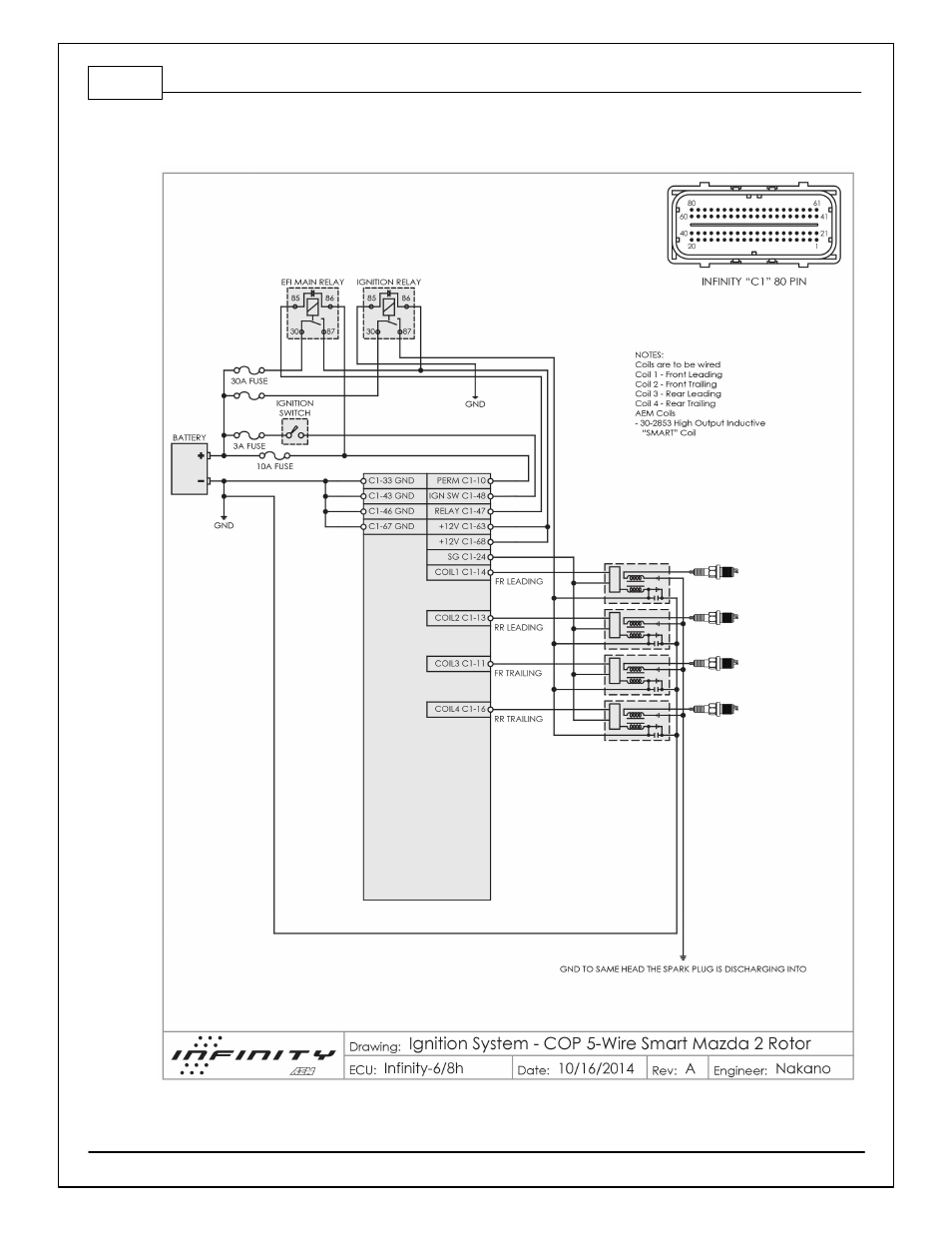 Coil on plug - 2 rotor - infinity 6 | AEM Infinity Supported Applications - Mazda 1986-2002 16B & 20B Rotary User Manual | Page 24 / 26