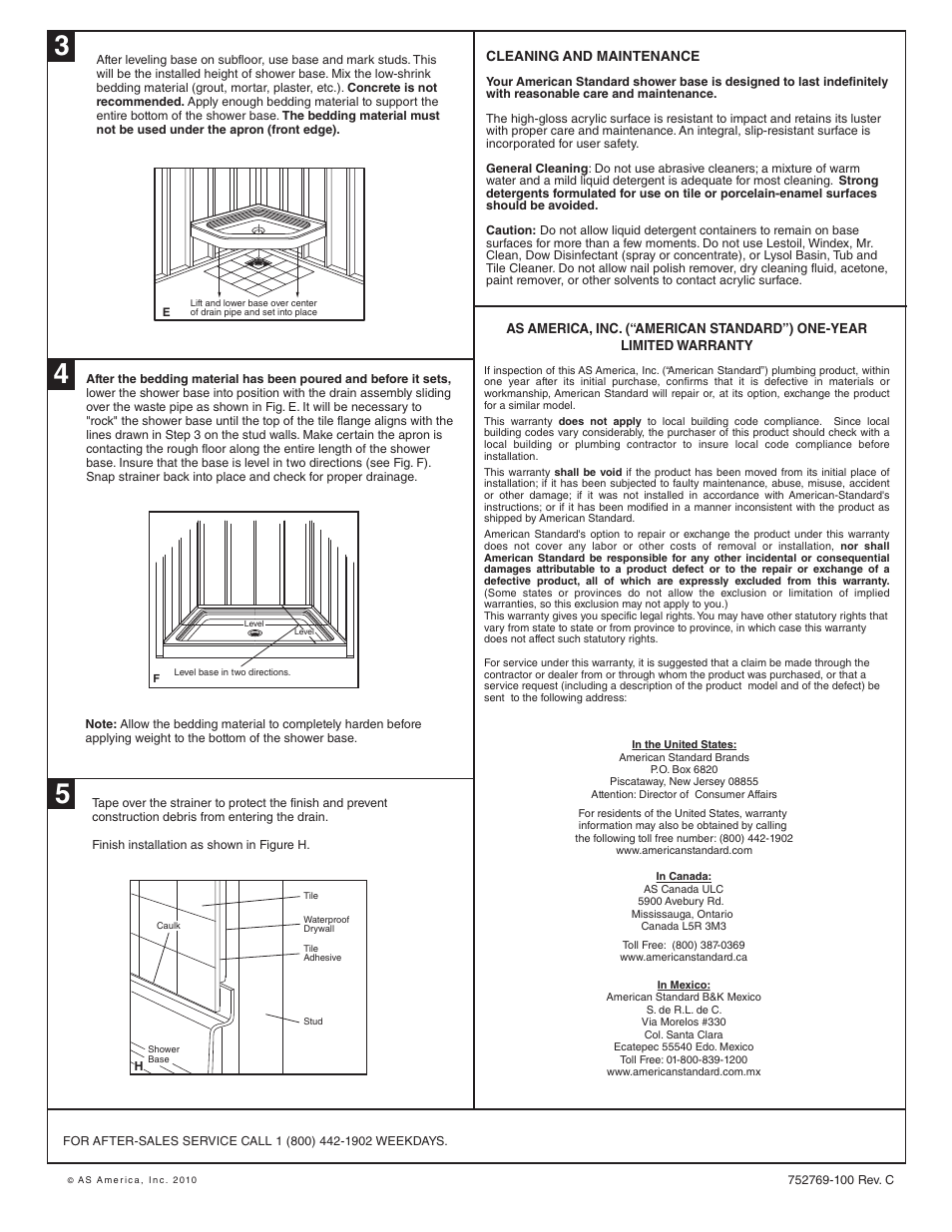 American Standard 4834.STTS User Manual | Page 2 / 2