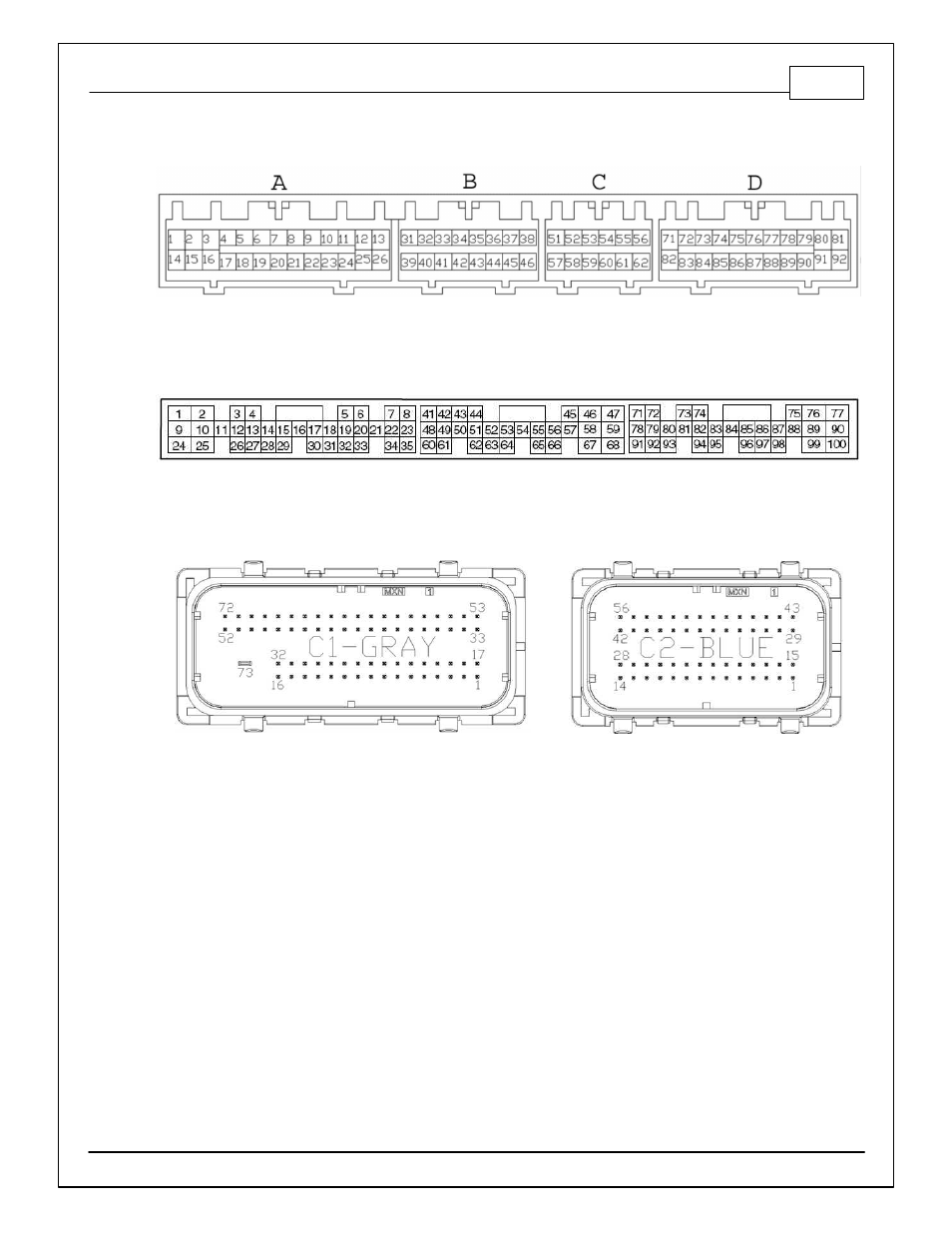 2003–2005 evo vii pin numbering, 2006–2008 evo ix pin numbering, Infinity pin numbering | AEM Infinity Supported Applications - Mitsubishi 2006 Evolution IX Engine User Manual | Page 21 / 22