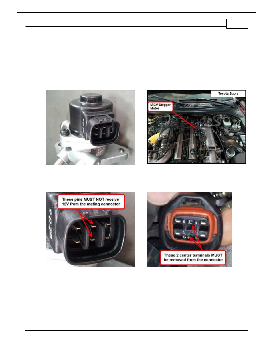 Important idle air control valve requirements | AEM Infinity Supported Applications - Mitsubishi 2006 Evolution IX Engine User Manual | Page 7 / 22