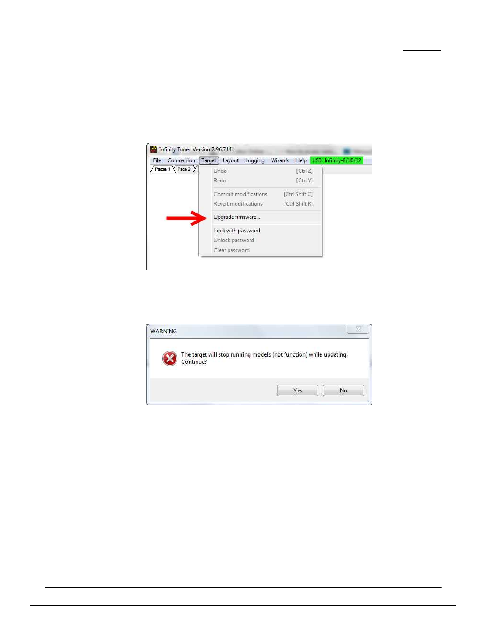 Firmware update | AEM Infinity v96 Infinity EMS Version 2.96 Upgrade Notes User Manual | Page 5 / 8