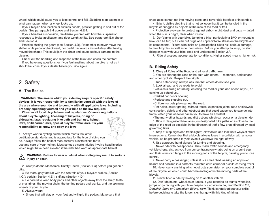 Safety | Electra Bicycle User Manual | Page 6 / 31