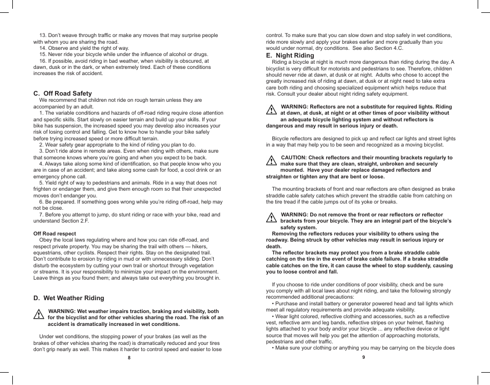Electra Bicycle User Manual | Page 7 / 31