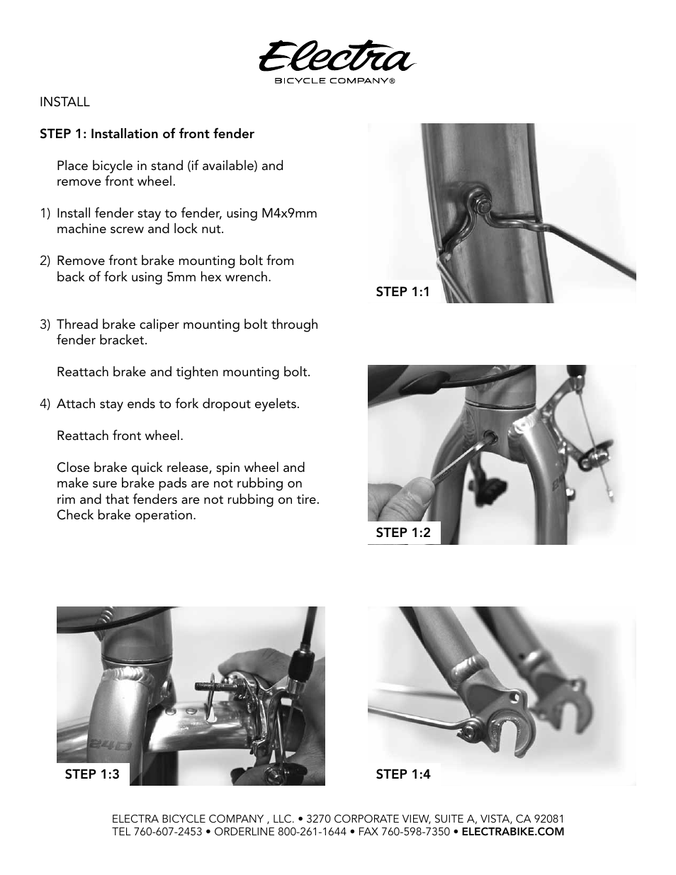 Electra Verse Fender Set (350114, 350113) User Manual | Page 3 / 5