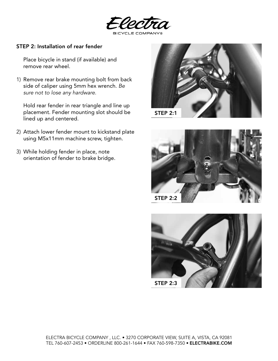 Electra Verse Fender Set (350114, 350113) User Manual | Page 4 / 5