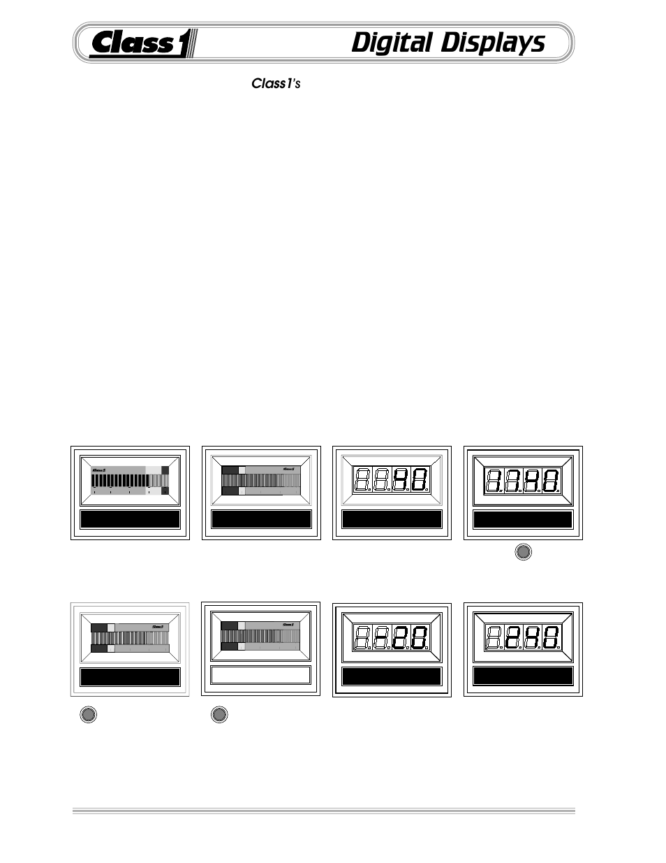 Digital displays | Class1 Digital Display User Manual | Page 2 / 35