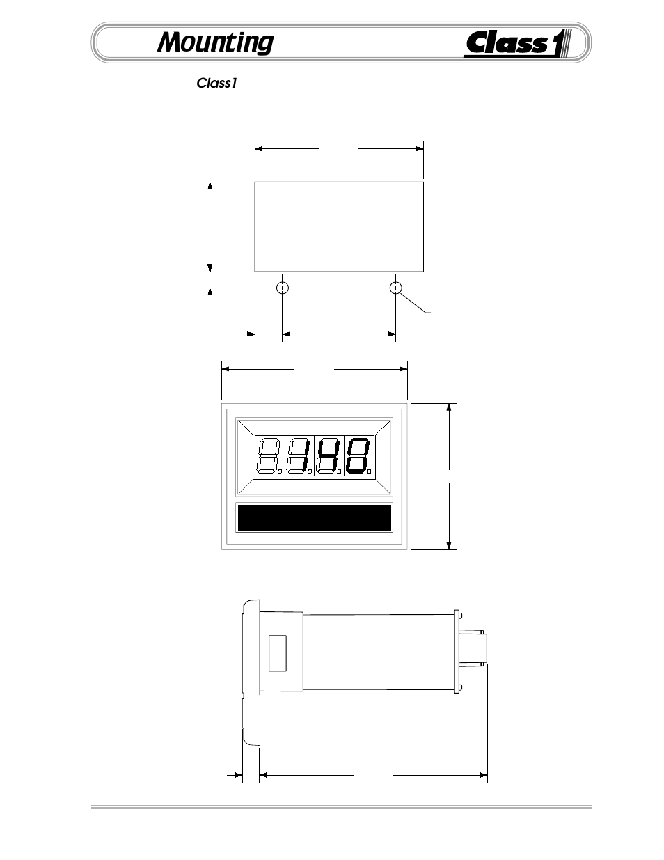 Mounting, Digital display | Class1 Digital Display User Manual | Page 3 / 35