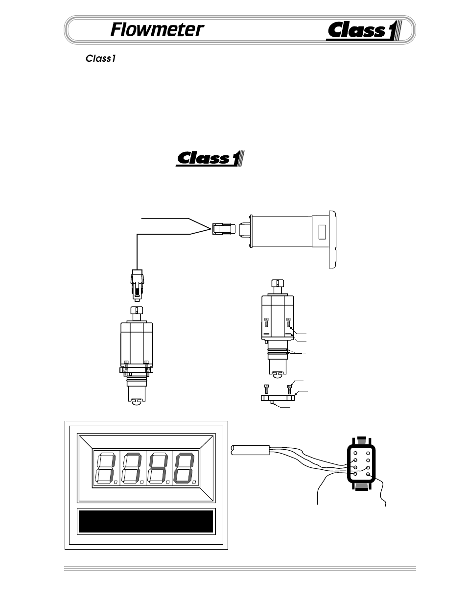 Flowmeter, Flowmeter -9, Flow meter | Paddlewheel installation | Class1 Digital Display User Manual | Page 7 / 35