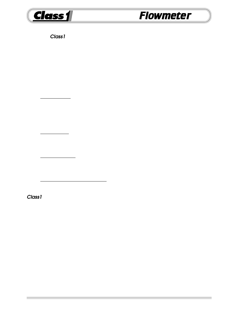 Calibration, Flowmeter | Class1 Digital Display User Manual | Page 8 / 35