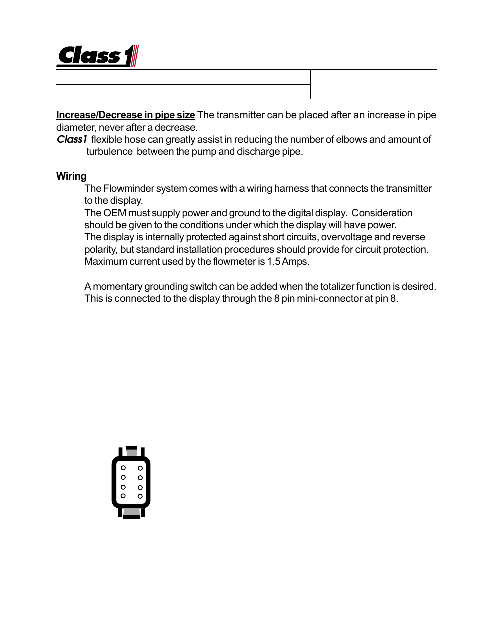 Class1 Digital Flow Meter User Manual | Page 3 / 9