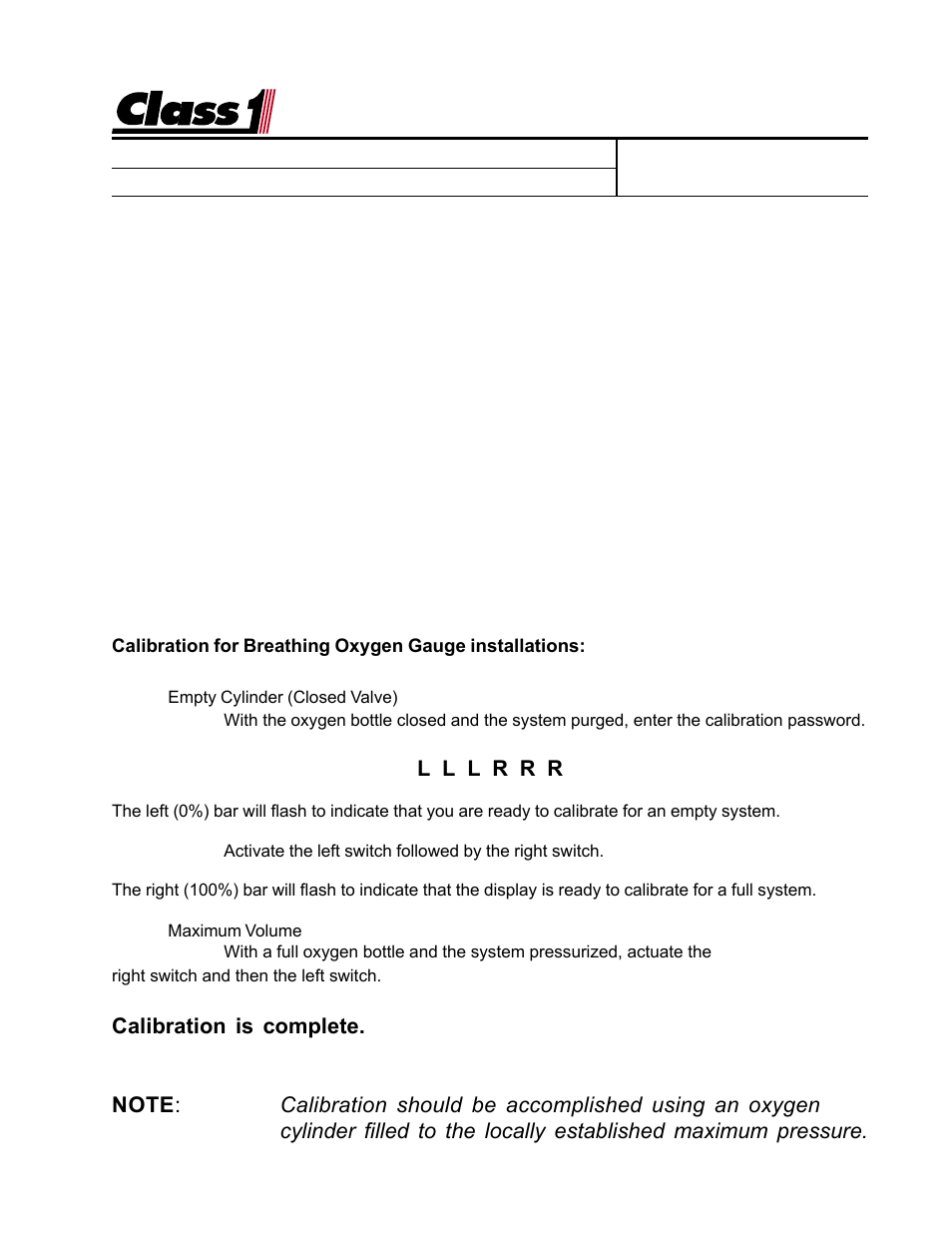 Class1 Digital Oxygen Remaining User Manual | Page 4 / 6
