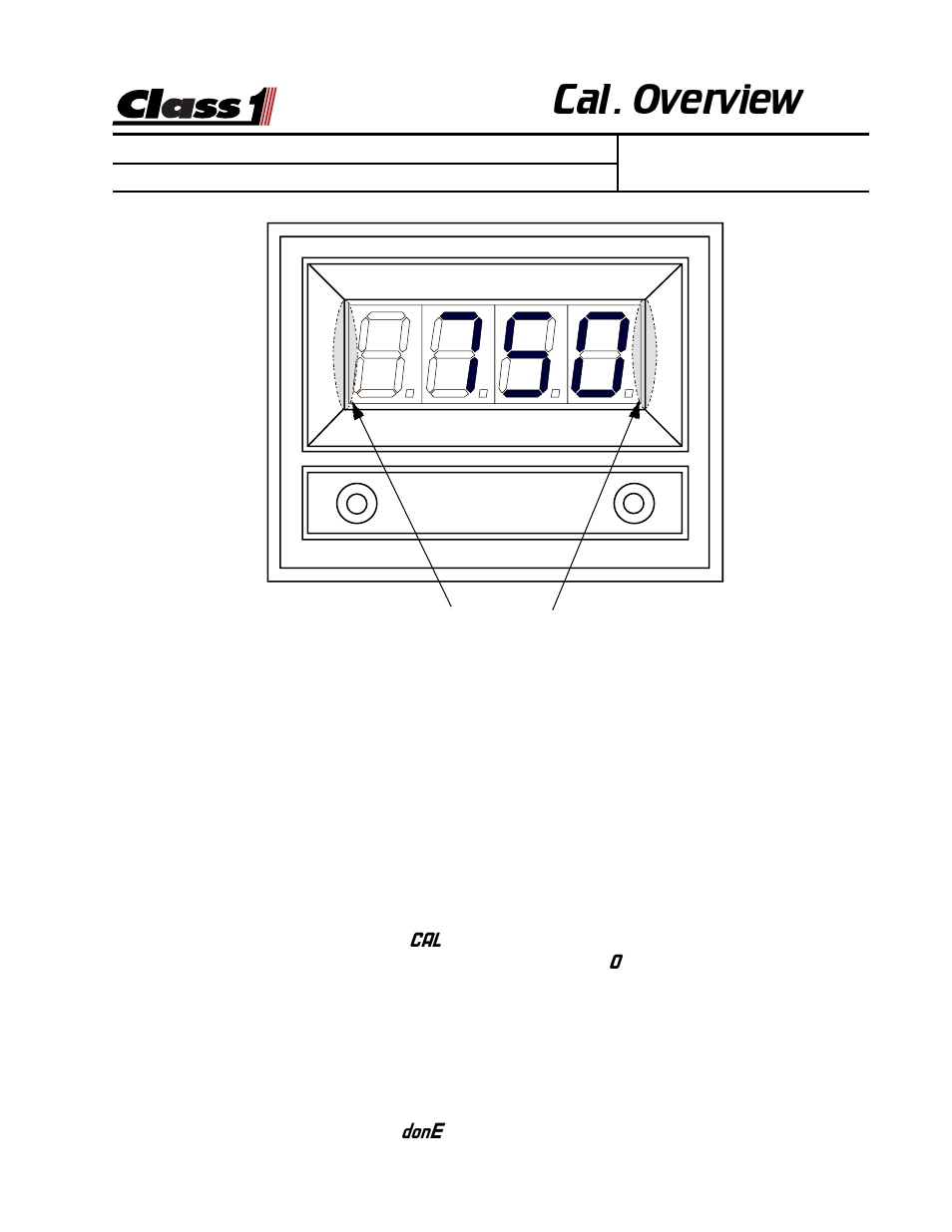 Cal. overview, Location of magnetic switches | Class1 Digital Pressure Gauge User Manual | Page 3 / 6