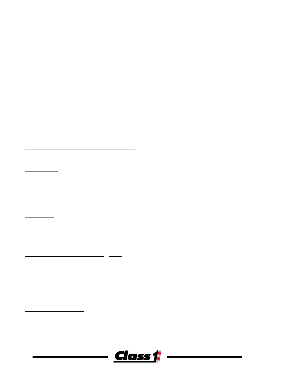 Standard features | Class1 Electrical System Manager User Manual | Page 2 / 15