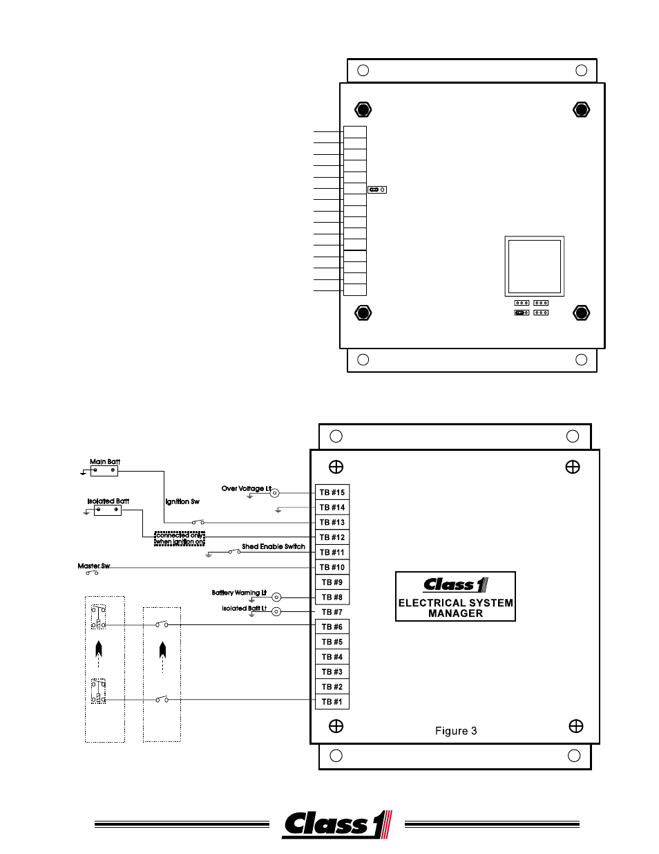 Main battery only configuration, Figure 2 | Class1 Electrical System Manager User Manual | Page 5 / 15