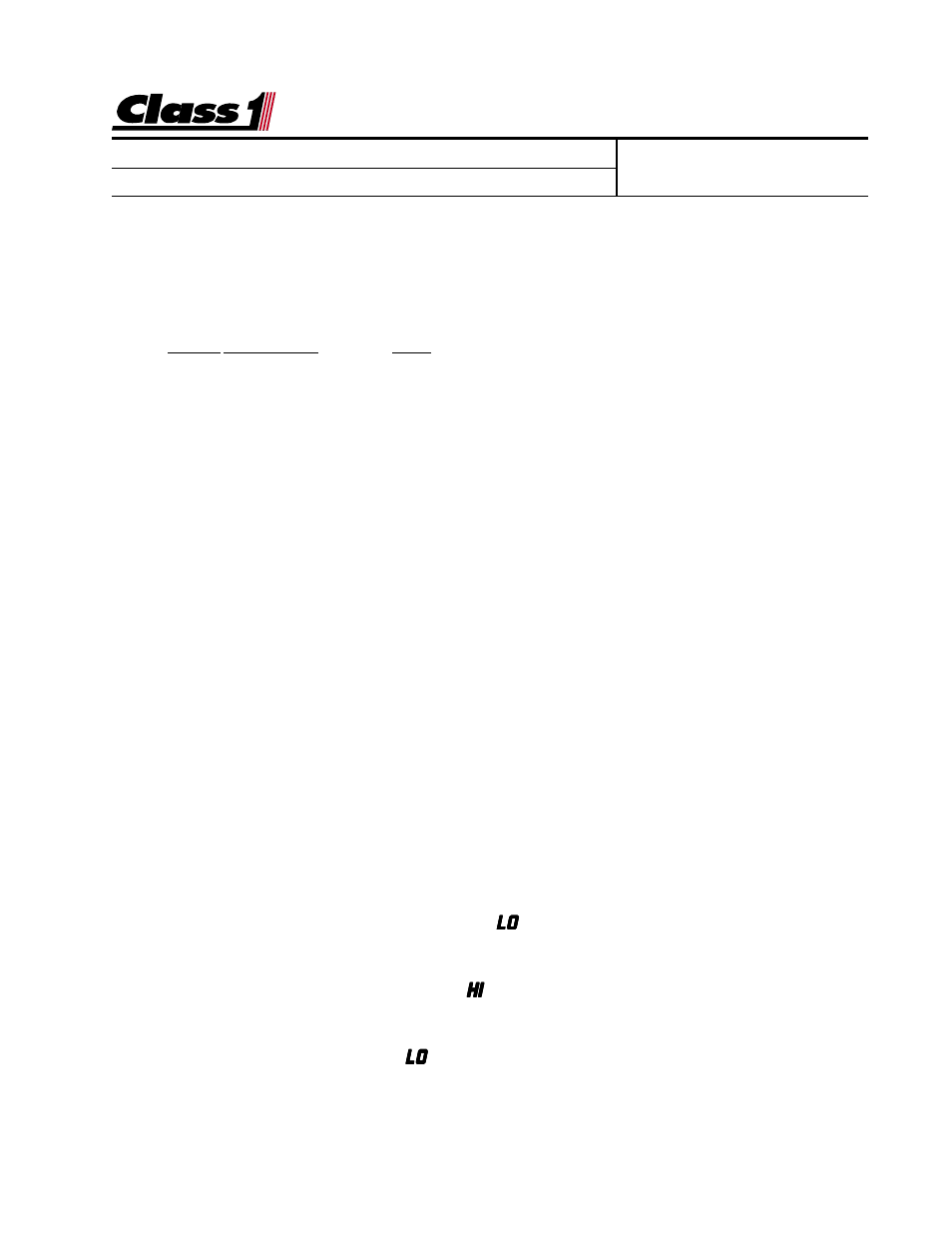 Class1 ENFO III User Manual | Page 4 / 4