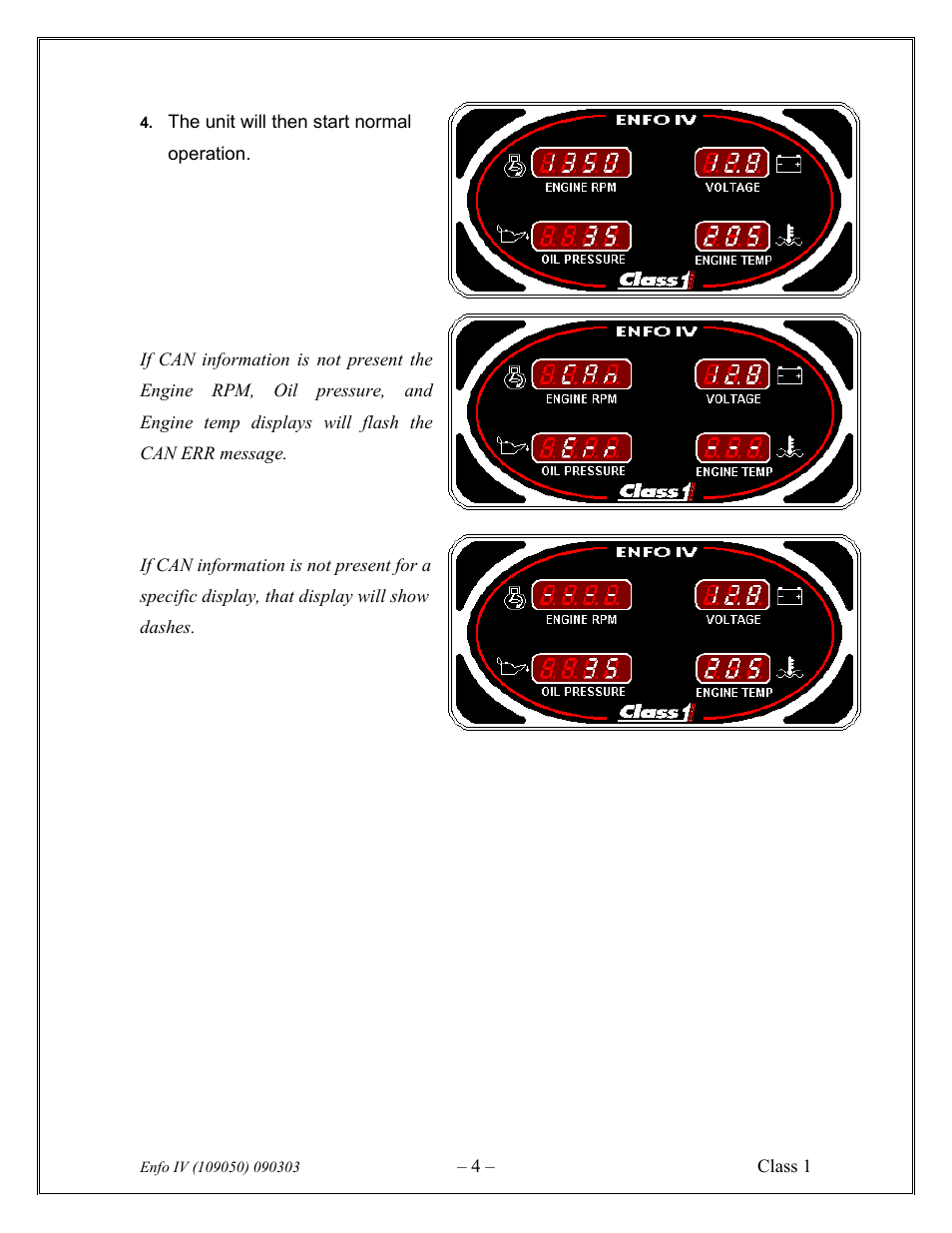 Class1 ENFO IV User Manual | Page 4 / 10