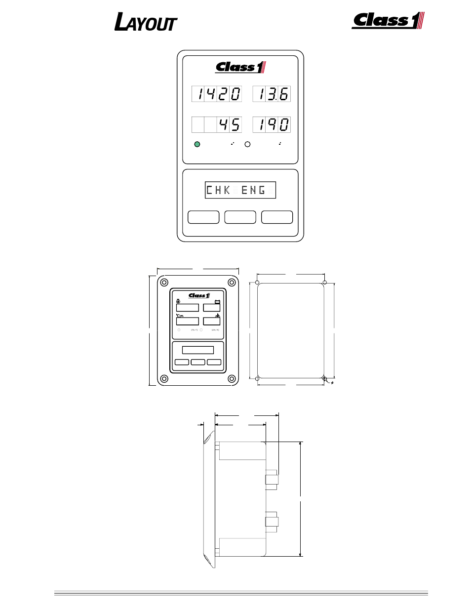 Layout, Ayout | Class1 Engine status center User Manual | Page 3 / 9