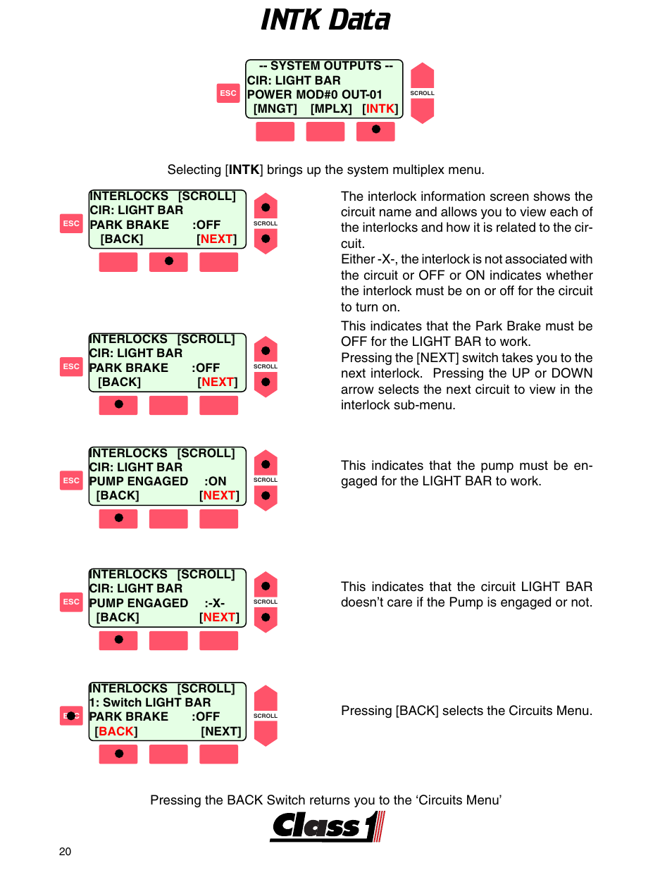 Intk data | Class1 ES-Key-USM User Manual | Page 20 / 30