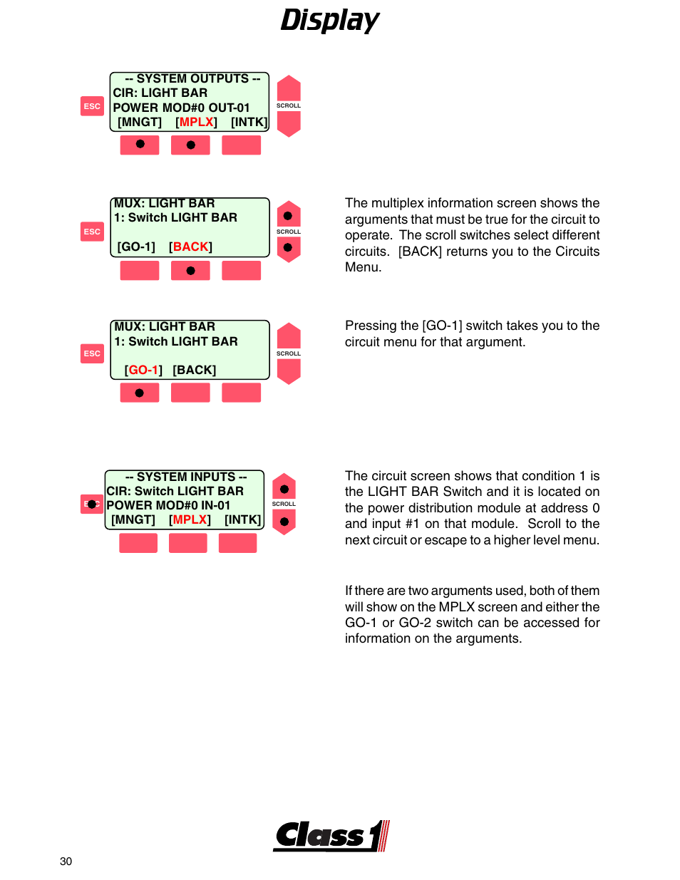 Display | Class1 ES-Key-USM User Manual | Page 30 / 30