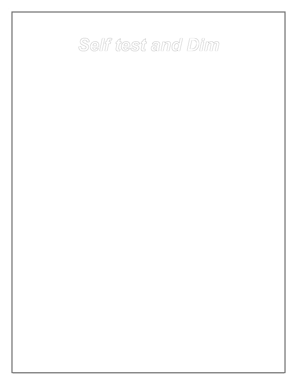 Self-test and dim | Class1 Intelli-Tank User Manual | Page 11 / 15