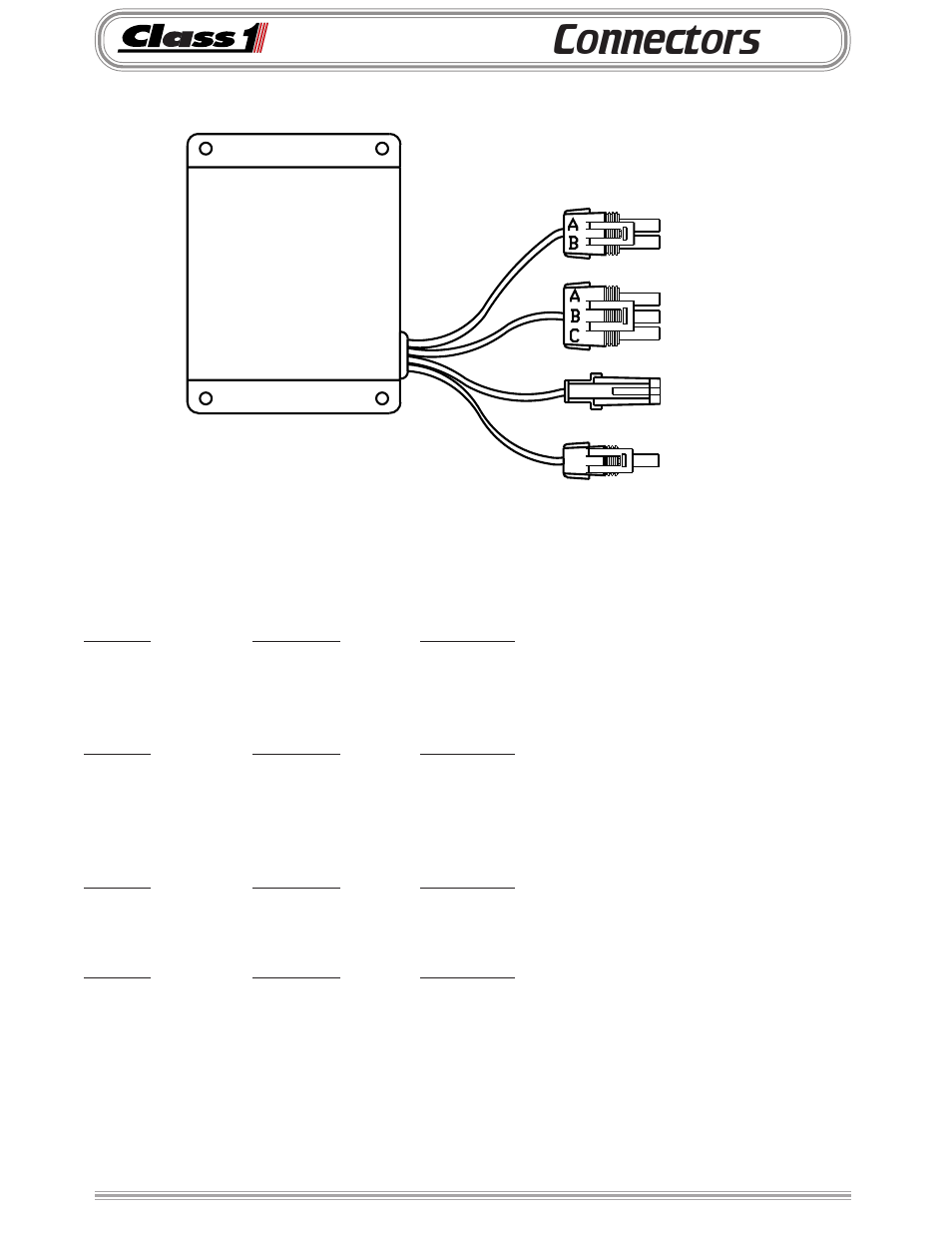 Connectors | Class1 Vernier Throttle for CAT User Manual | Page 4 / 12