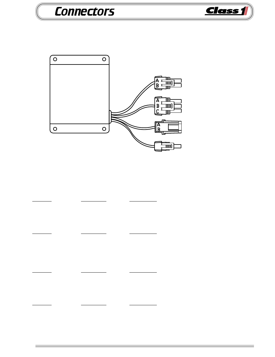 Connectors | Class1 Vernier Throttle for Cummins User Manual | Page 5 / 9