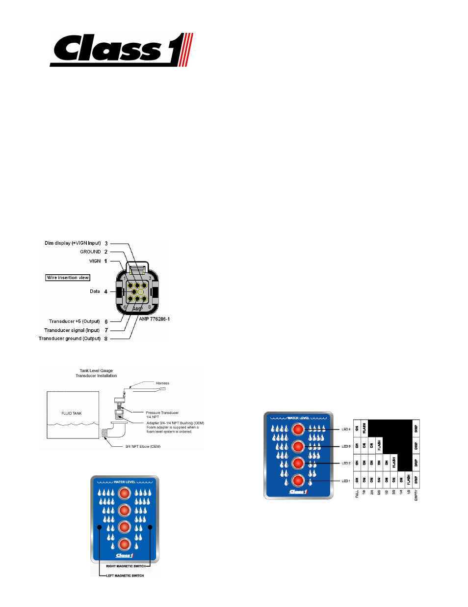 Class1 Intelli Tank Quick Calibration User Manual | 1 page