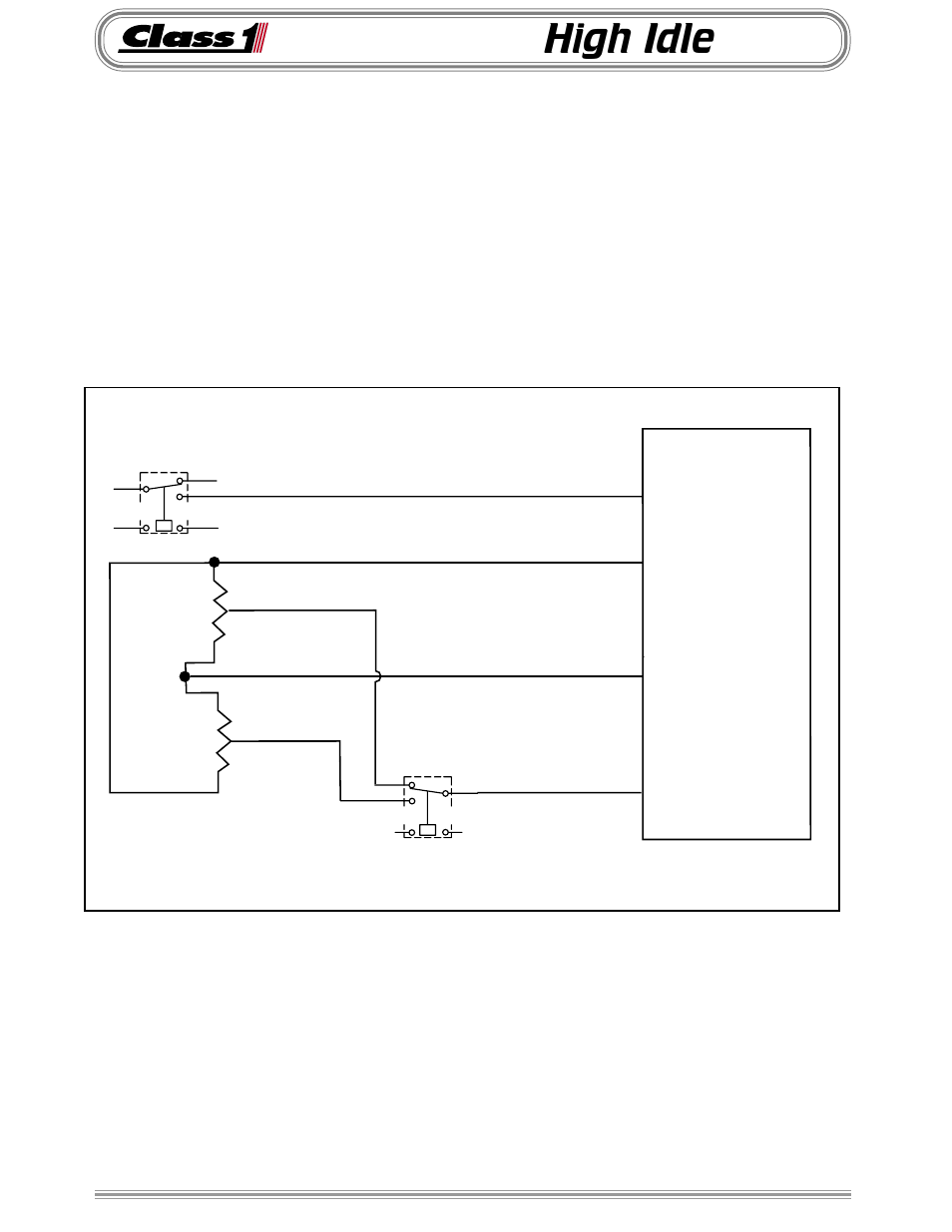 High idle | Class1 Throttle Information Reference User Manual | Page 8 / 24