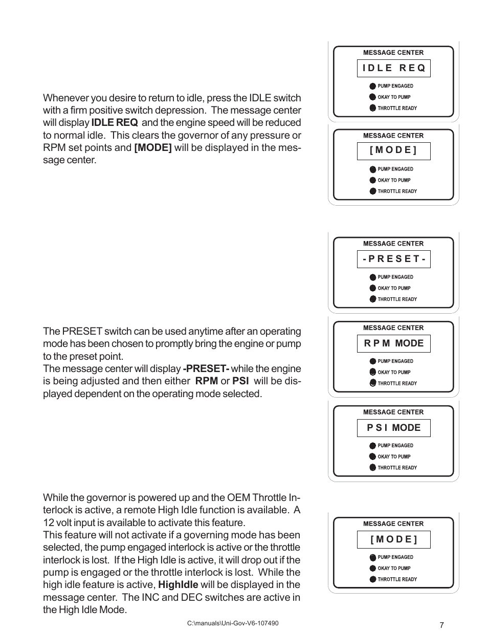 Operation | Class1 107490 - UNI-Governor 107396 107269 software v  6 00 User Manual | Page 8 / 38