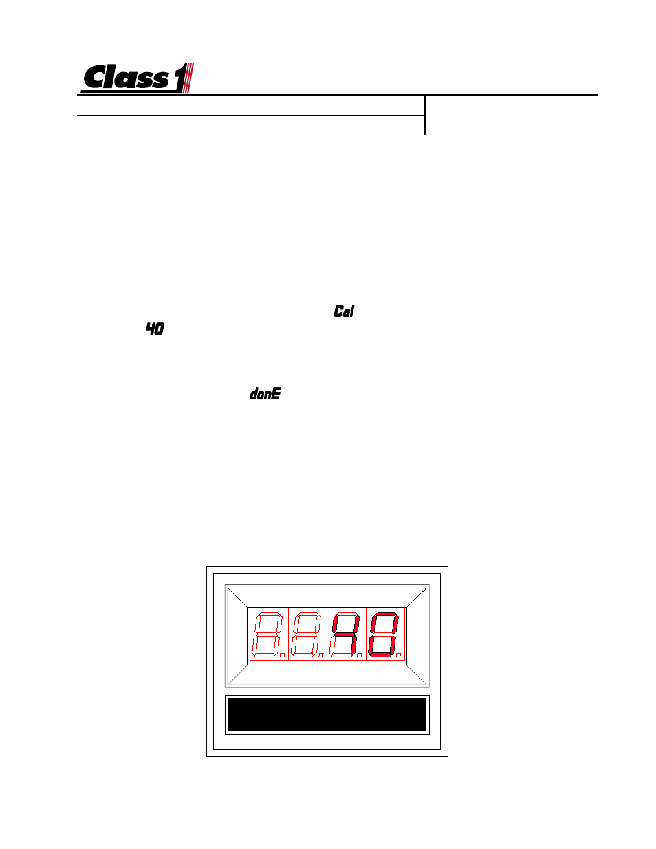 Speedometer, Done, Calibration | Operation | Class1 Digital speedometer User Manual | Page 4 / 4