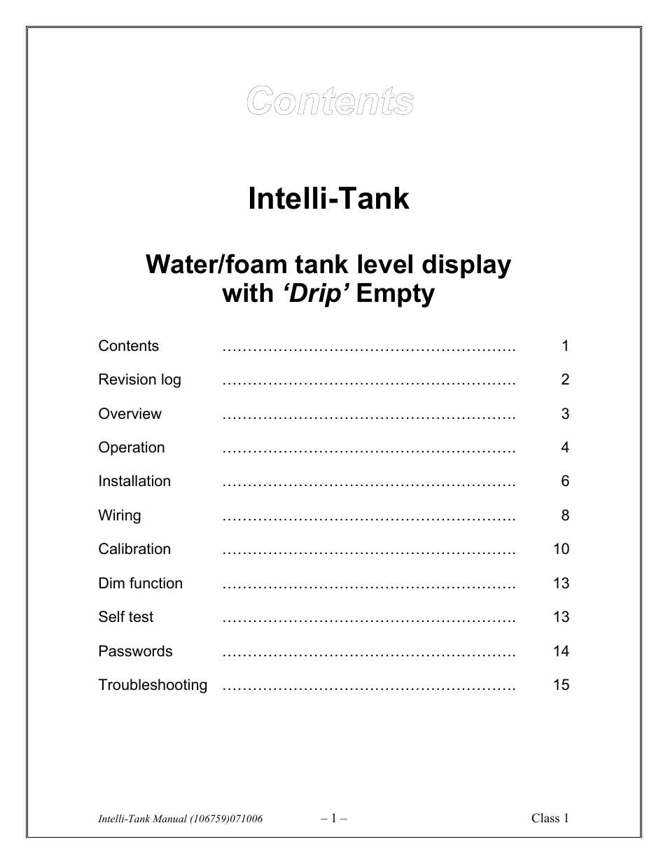 Class1 106759 - ITL 4LT with 1-wire COM 106296 106299 User Manual | 18 pages