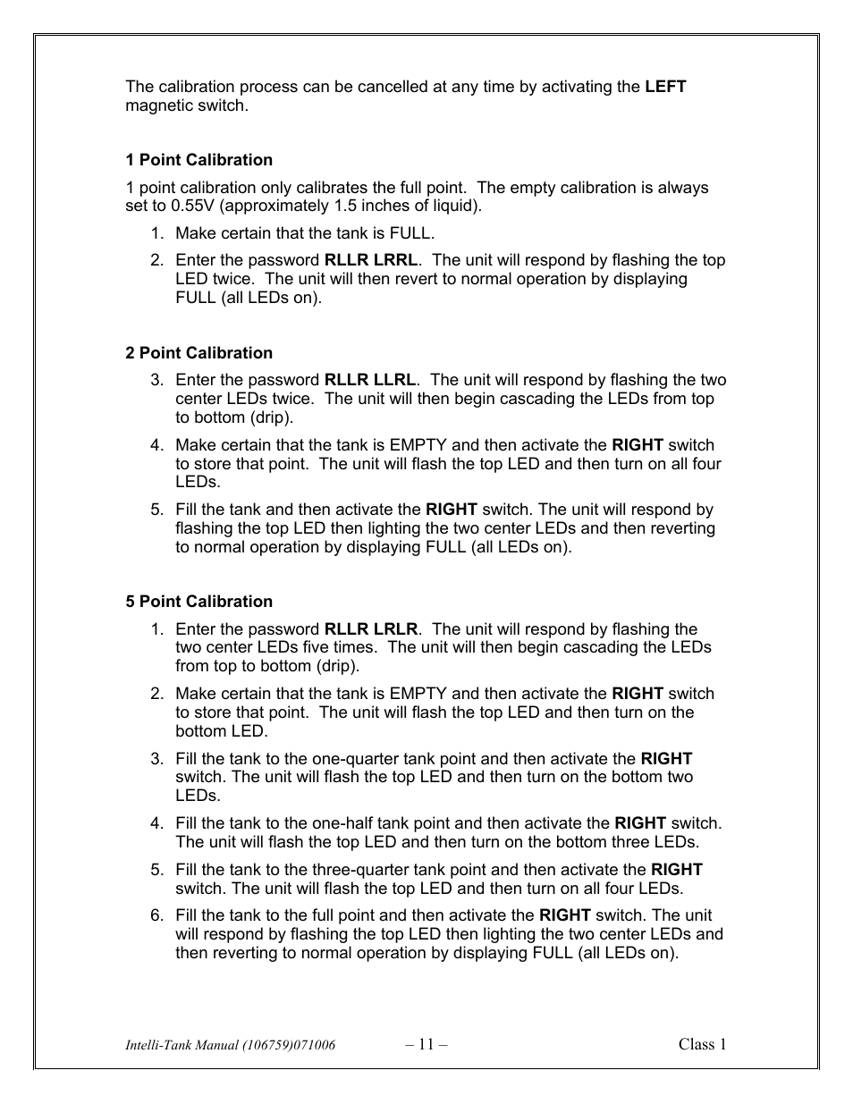 Class1 106759 - ITL 4LT with 1-wire COM 106296 106299 User Manual | Page 11 / 18