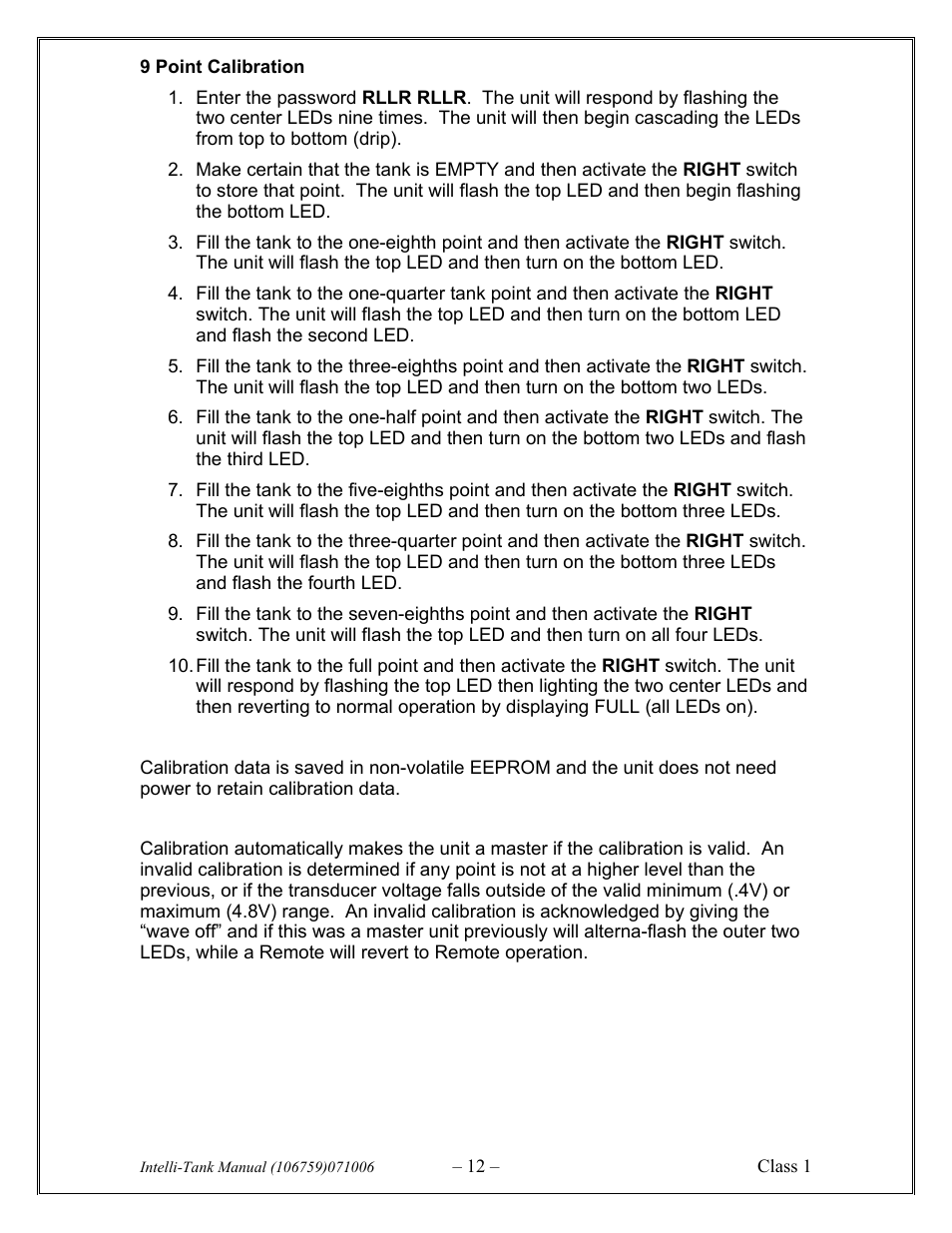 Class1 106759 - ITL 4LT with 1-wire COM 106296 106299 User Manual | Page 12 / 18