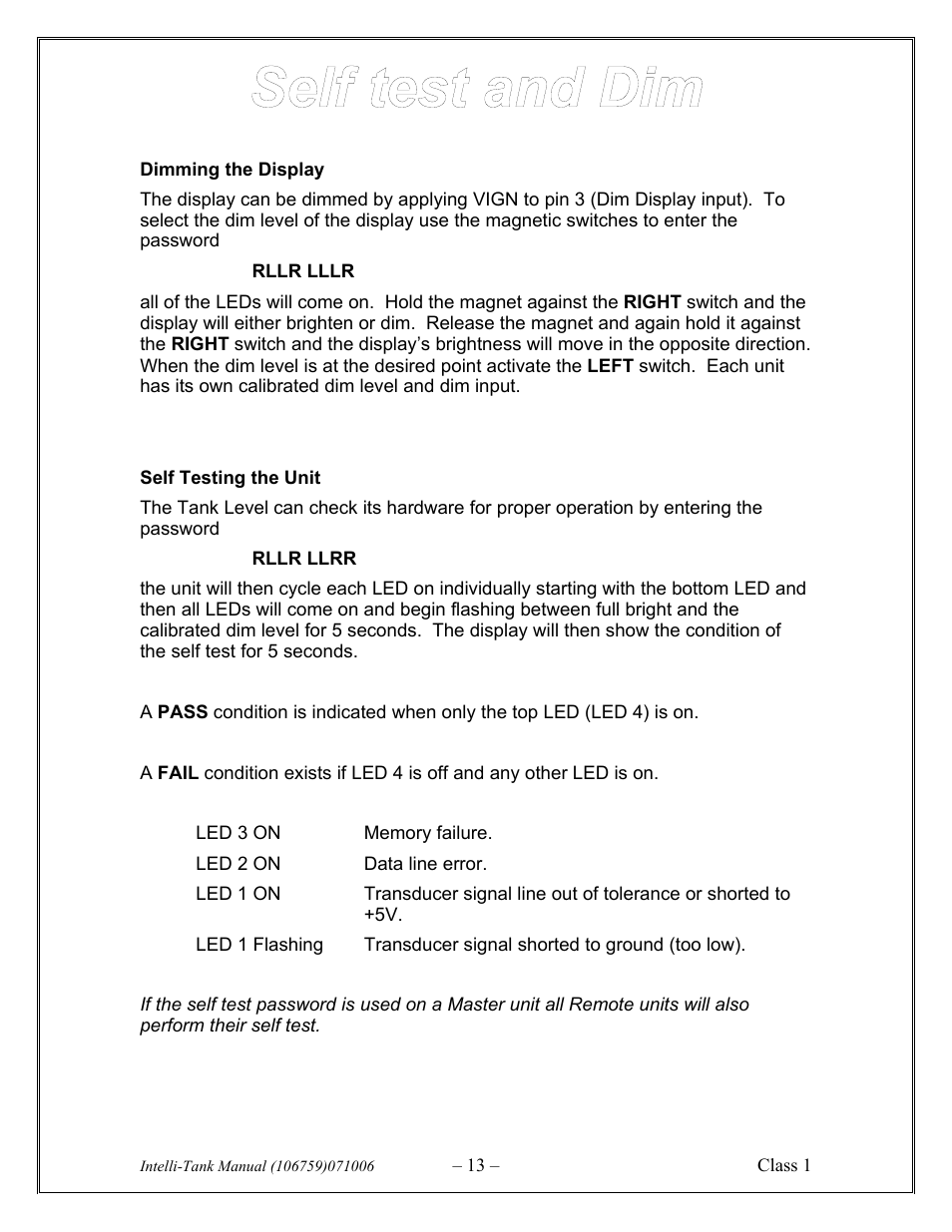 Class1 106759 - ITL 4LT with 1-wire COM 106296 106299 User Manual | Page 13 / 18