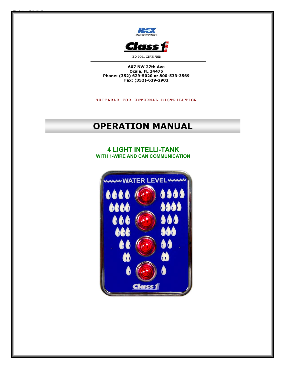 Class1 114356 - ITL 4LT with 1-wire and CAN COM 113739 114378 User Manual | 24 pages