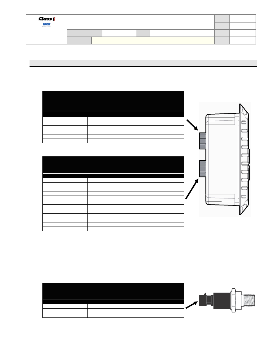 Connector description, Tpg connectors, Pressure sensor connector | Technical data sheet | Class1 117155 - TPG Governor - 117684  EXTERNAL User Manual | Page 29 / 30