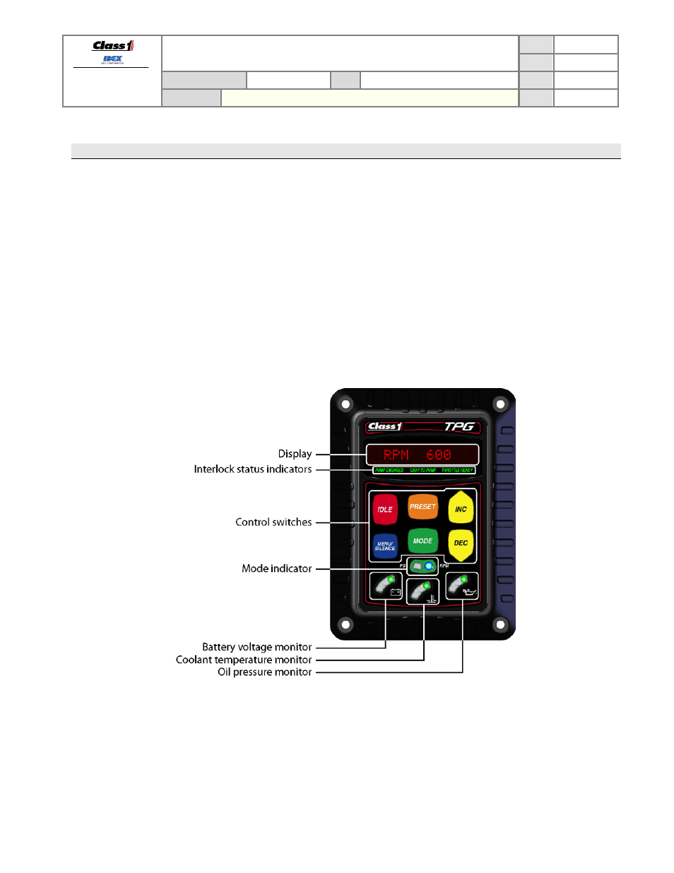 Total pressure governor overview, Technical data sheet | Class1 117155 - TPG Governor - 117684  EXTERNAL User Manual | Page 7 / 30