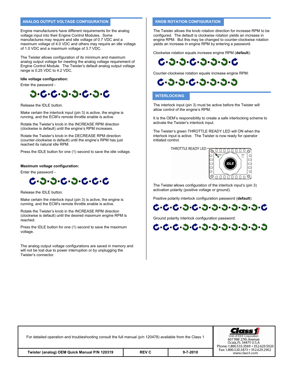 Class1 120319 - Twister Electronic Throttle - ANALOG - 119971 User Manual | Page 2 / 2