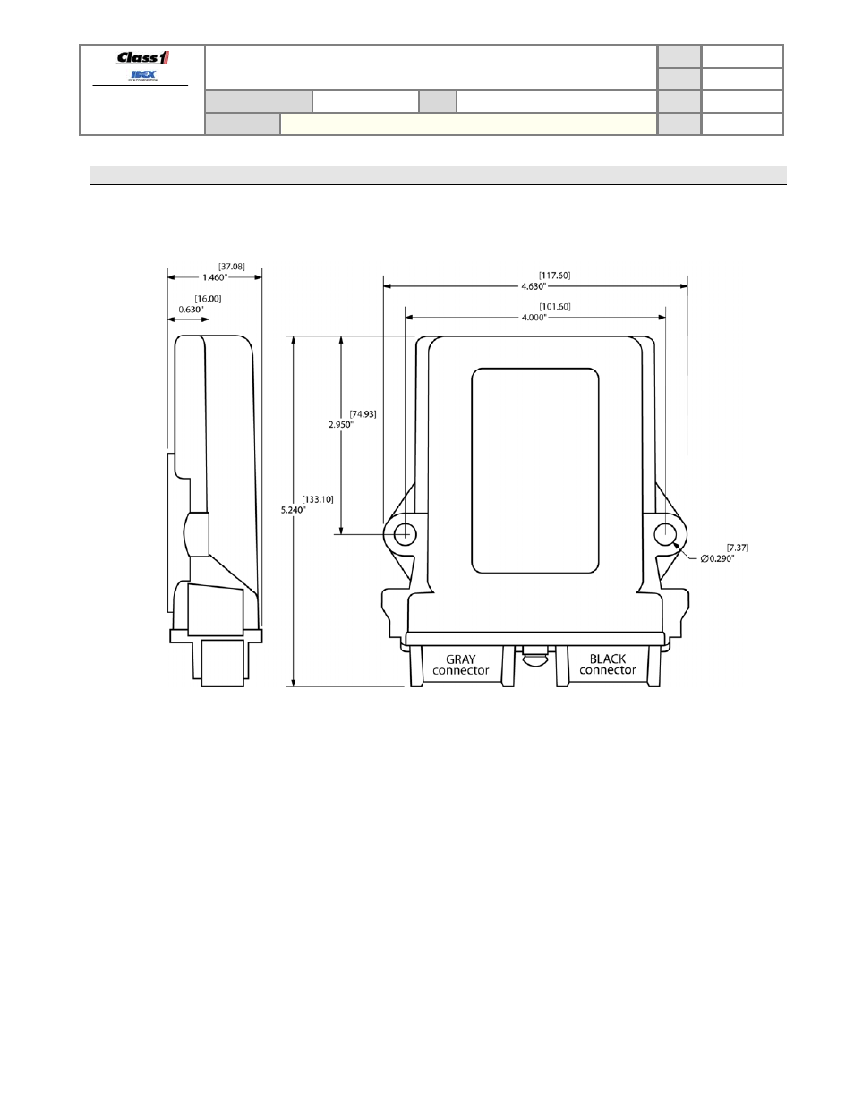 Product manual, Dimensions and installation | Class1 119327 - VDR system 118093 118097 118551 118620 119375 - EXTERNAL User Manual | Page 20 / 26