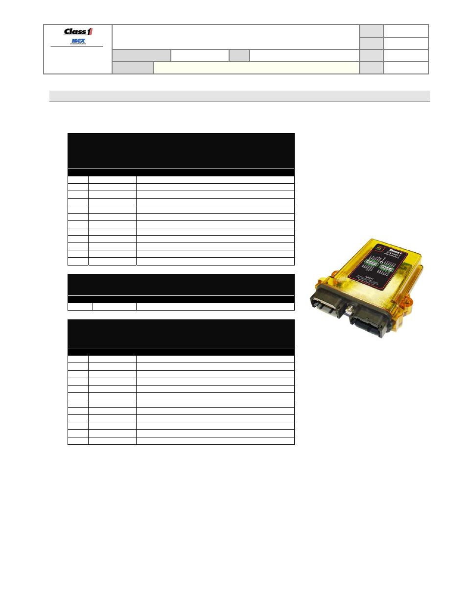 Product manual, Connector description | Class1 119327 - VDR system 118093 118097 118551 118620 119375 - EXTERNAL User Manual | Page 23 / 26