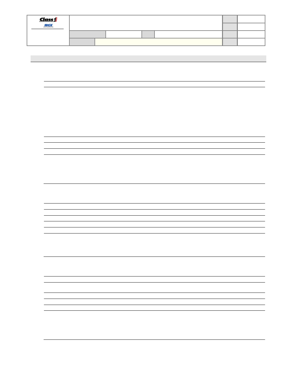 Product manual, Operating parameters | Class1 119327 - VDR system 118093 118097 118551 118620 119375 - EXTERNAL User Manual | Page 25 / 26