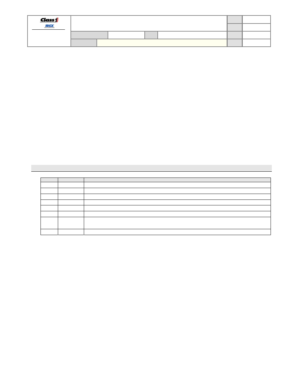 Product manual, Revision log | Class1 119327 - VDR system 118093 118097 118551 118620 119375 - EXTERNAL User Manual | Page 3 / 26