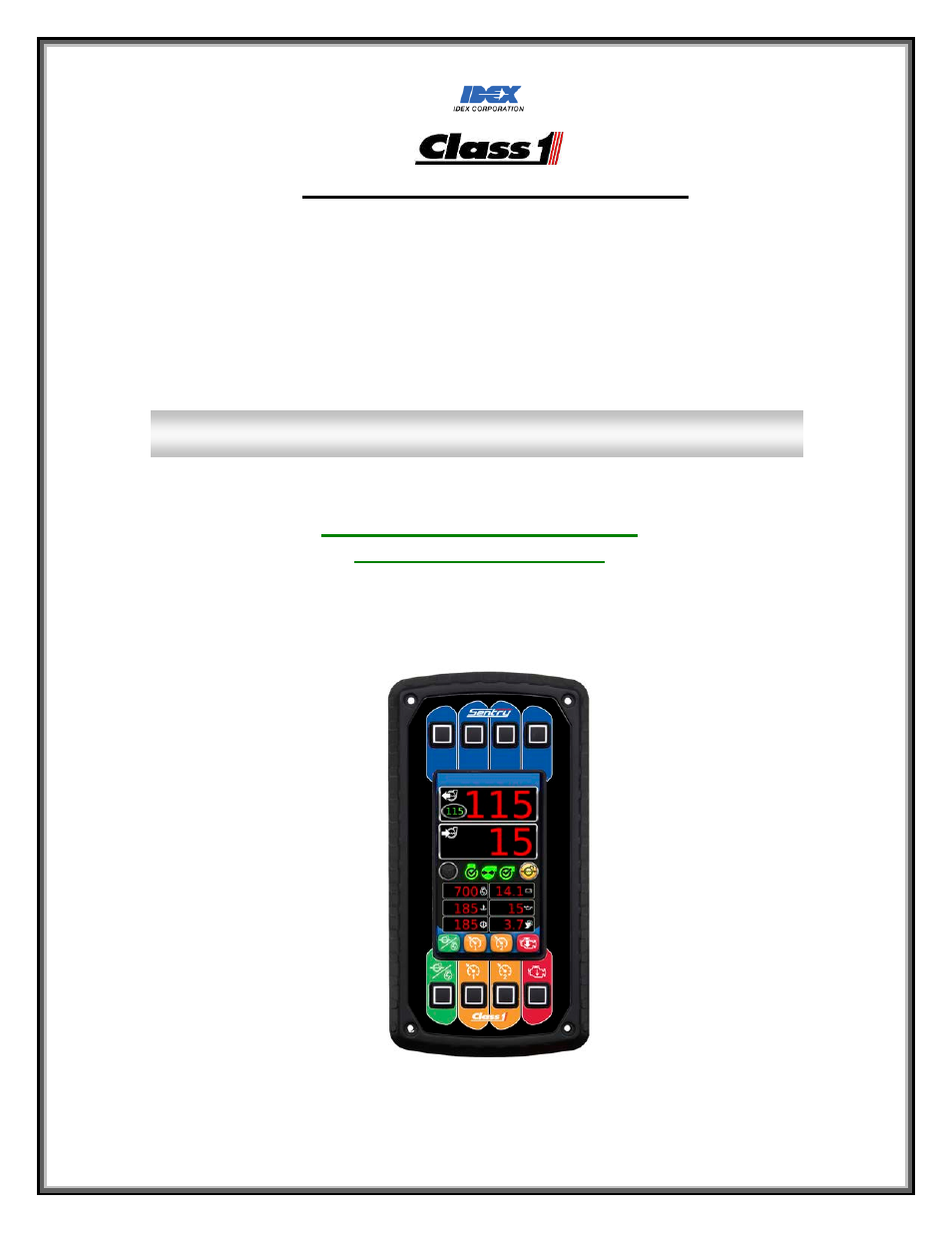 Class1 3041-10X-00-CL1 - Sentry Governor -  EXTERNAL User Manual | 36 pages
