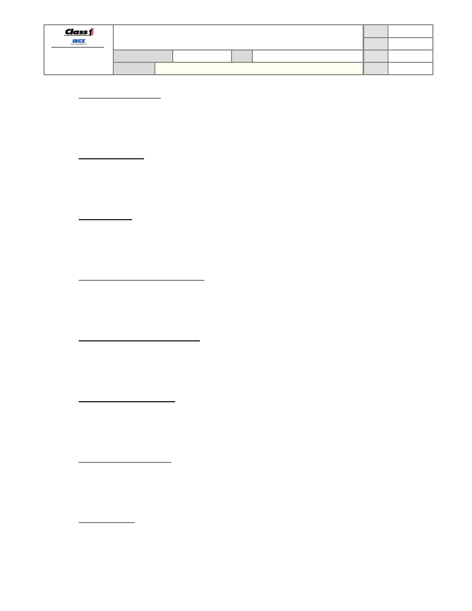 Discharge sensor range, Inhibit rpm presets, Warning source | Coolant temperature warning (user), Coolant temperature critical (user), Oil pressure warning (user), Oil pressure critical (user), Intake threshold, Technical data sheet | Class1 3041-10X-00-CL1 - Sentry Governor - EXTERNAL User Manual | Page 26 / 36