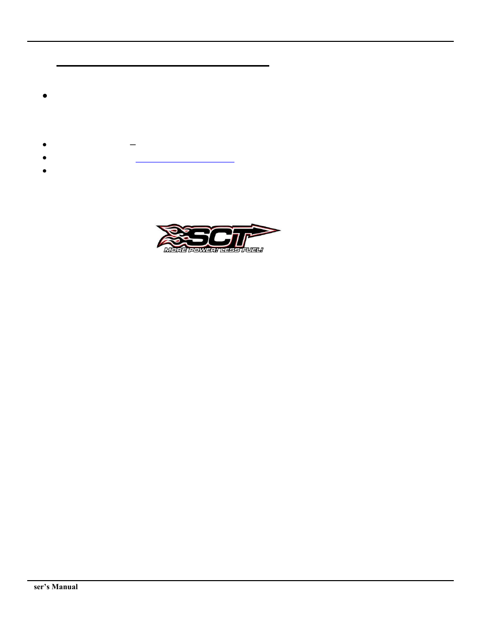 Contacting sct performance | SCT iTSX (Ford 4015,GM 4416) User Manual | Page 18 / 18