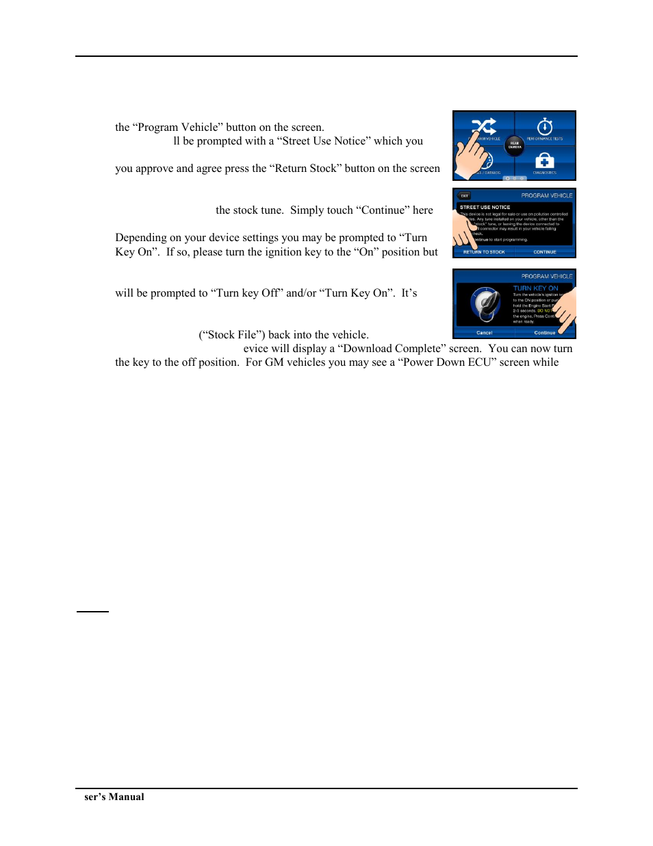 3 returning your vehicle to stock, 4 user adjustable options explained | SCT Livewire TS (Ford 5015,GM 5416) User Manual | Page 12 / 17