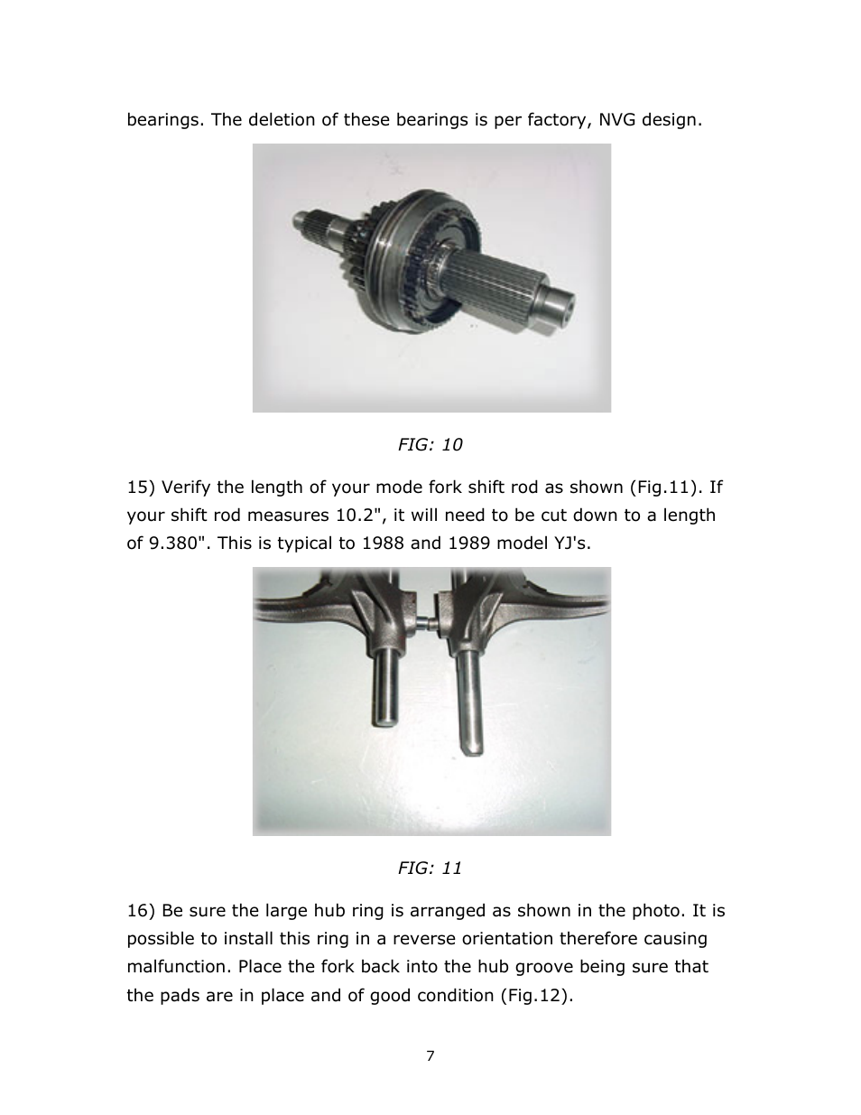 JB Conversions 16-1206 HD Super Short SYE Kit for the NP231C or NP233C User Manual | Page 7 / 12